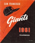 Roberto Clemente Twice-Signed 1961 Giants Program (JSA)