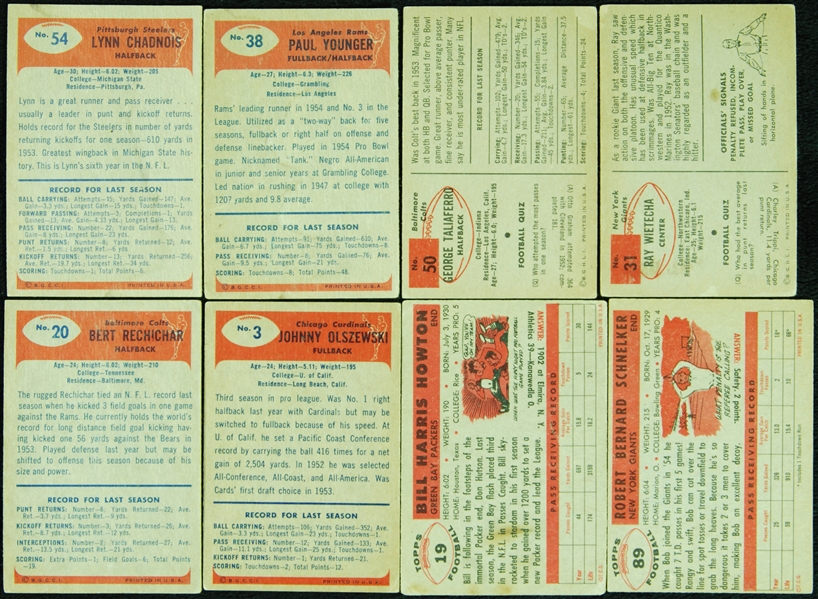 1954-55 Bowman and 1956 Topps Football Group (82)