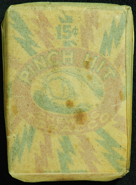 Circa 1920’s Pinch Hit Chewing Tobacco Unopened Pouch and Metal Advertising Sign (2)