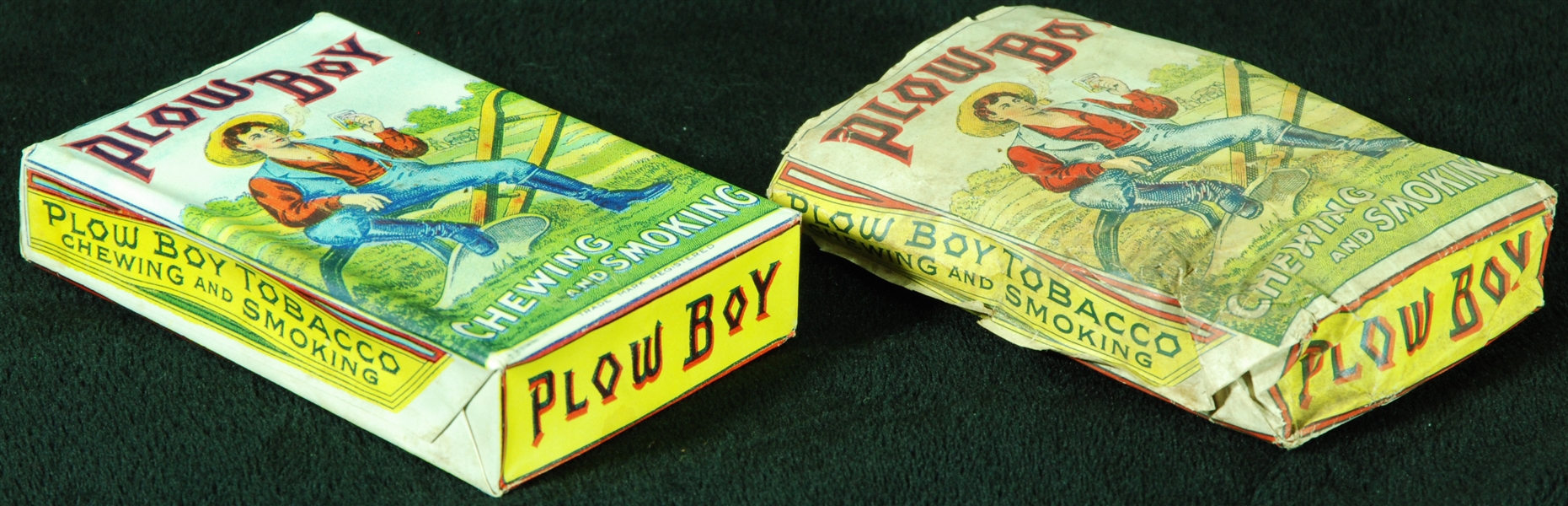 Vintage Plow Boy Tobacco Intact, Unopened Pouches (2)