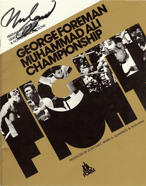 Muhammad Ali Signed 1974 Fight Program vs. George Foreman (BAS)