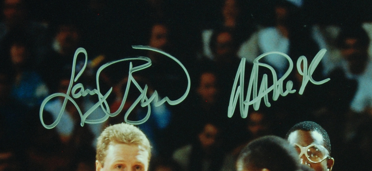 Magic Johnson & Larry Bird Dual-Signed 16x20 Photo (PSA/DNA)