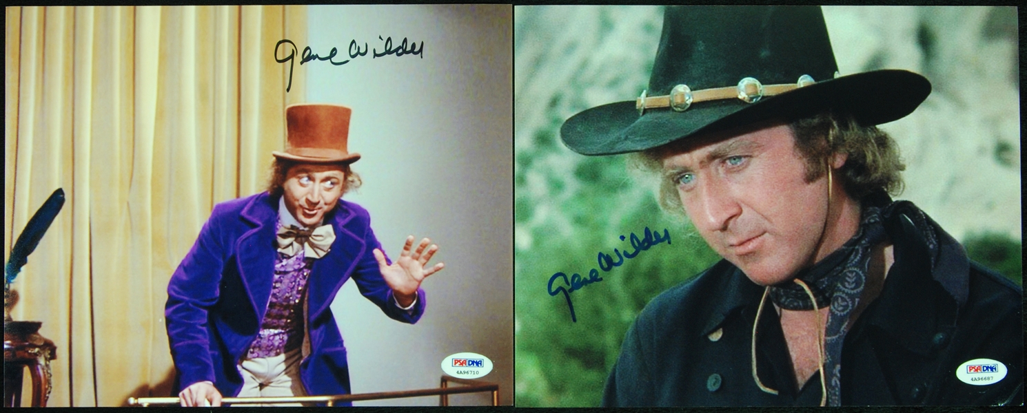 Gene Wilder Signed 8x10 Photos (2) (PSA/DNA)