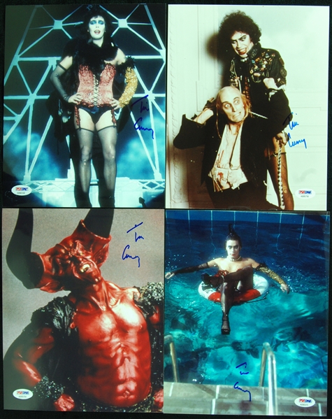 Tim Curry Signed 8x10 The Rocky Horror Picture Show Photos (4) (PSA/DNA)