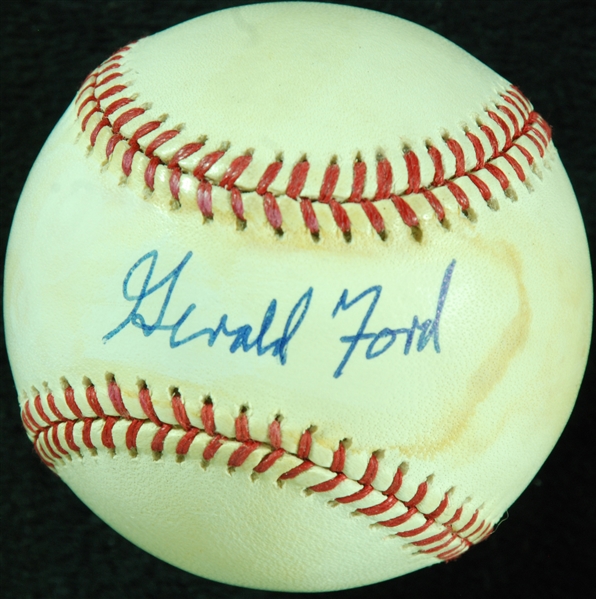 Gerald Ford Single-Signed OAL Baseball (JSA)