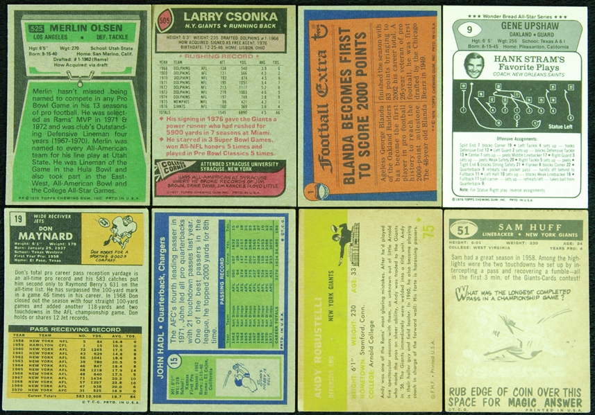 1970’s Topps Football Massive Group With HOFers, Stars (600)