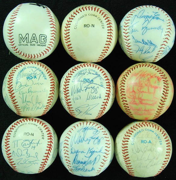 Signed Baseball Group with Hank Aaron, Early 1990s Red Sox Team-Signed (9)