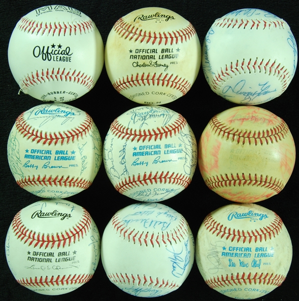 Signed Baseball Group with Hank Aaron, Early 1990s Red Sox Team-Signed (9)