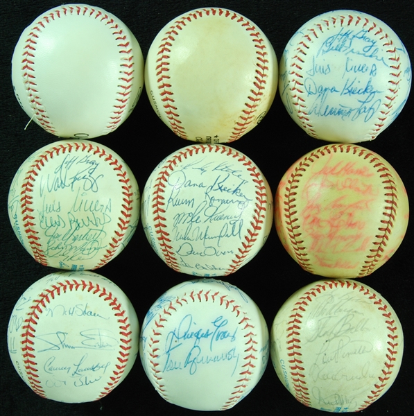 Signed Baseball Group with Hank Aaron, Early 1990s Red Sox Team-Signed (9)