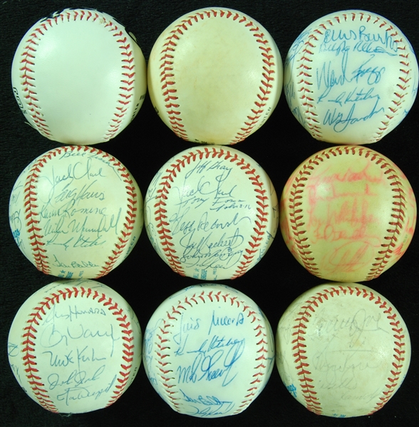 Signed Baseball Group with Hank Aaron, Early 1990s Red Sox Team-Signed (9)