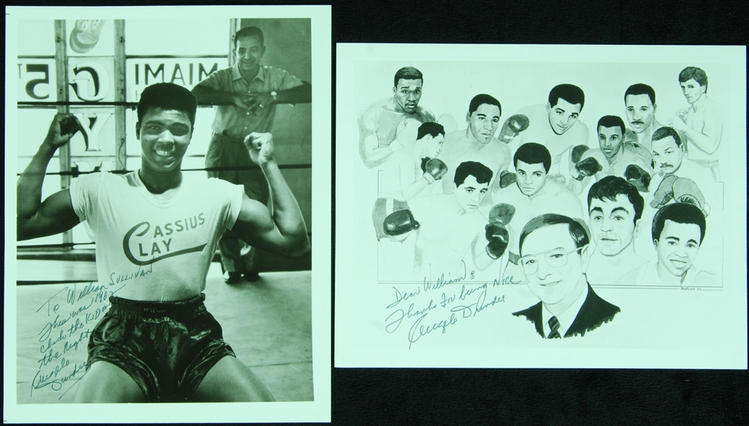 Angelo Dundee Signed 8x10 Photos with Muhammad Ali (2)