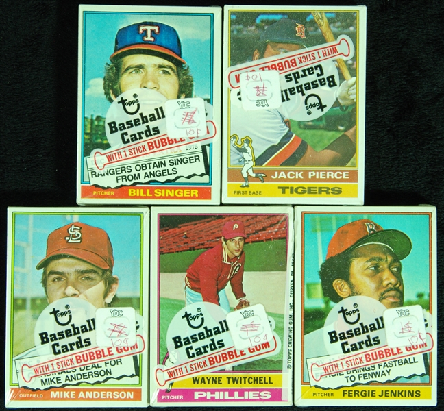 1976 Topps Baseball Cello Packs Group (5)