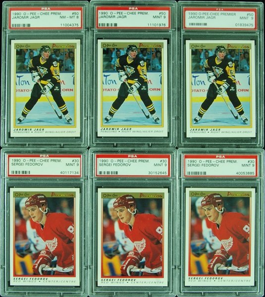 Jaromir Jagr & Sergei Fedorov PSA-Graded RC Group (6)