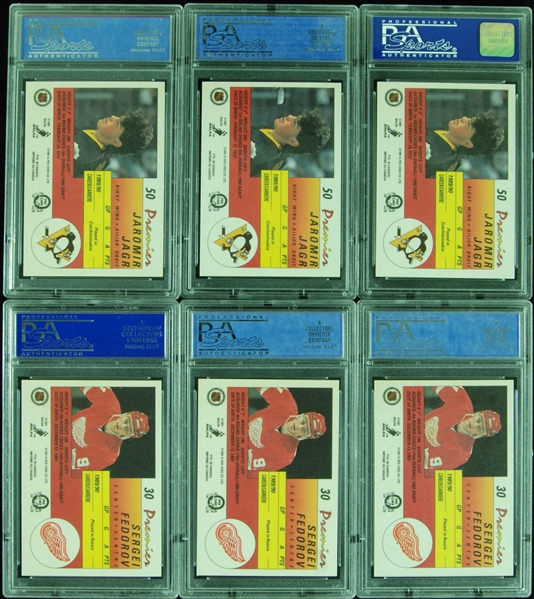 Jaromir Jagr & Sergei Fedorov PSA-Graded RC Group (6)