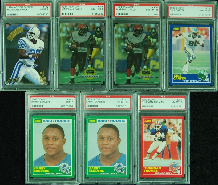 Football HOFer PSA-Graded RC Group (7)