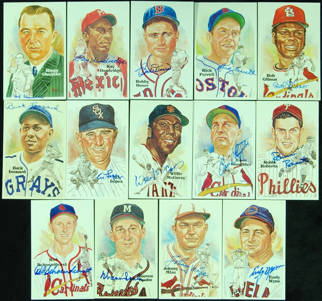 Signed Perez-Steele HOF Postcards (14)