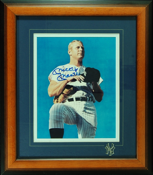 Mickey Mantle Signed 8x10 Framed Photo (JSA)