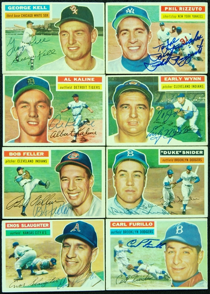 Signed 1956 Topps Baseball Group with HOFers (170)