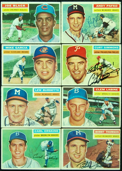 Signed 1956 Topps Baseball Group with HOFers (170)