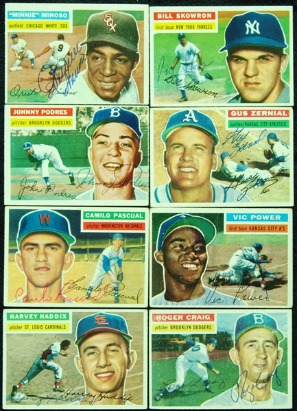 Signed 1956 Topps Baseball Group with HOFers (170)