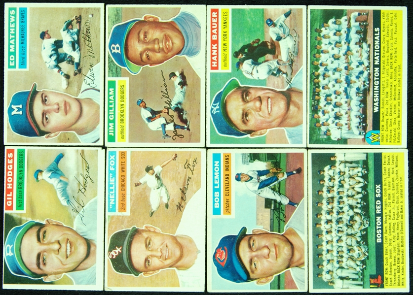 1956 Topps Baseball Grouping With Hall of Famers and Specials (76)