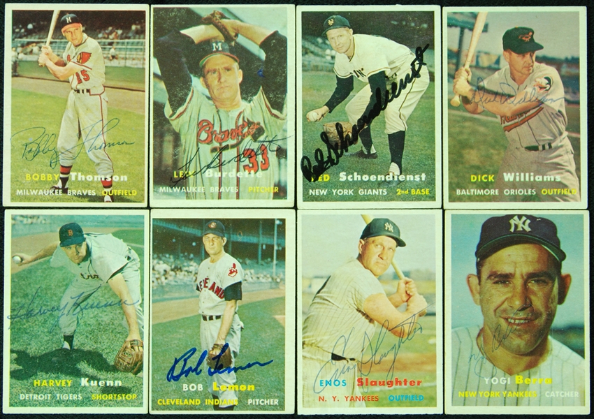 Signed 1957 Topps Baseball Signed Group (153)