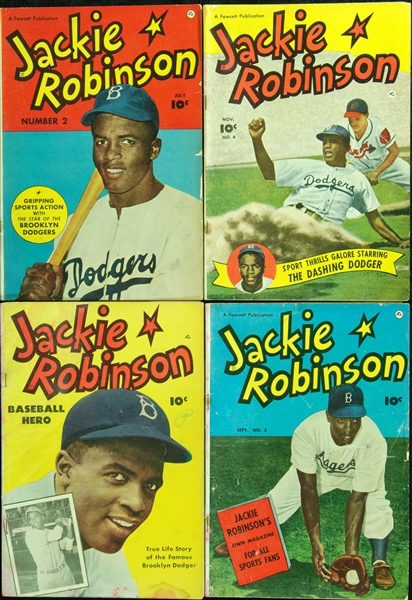 1950’s Jackie Robinson Comic Books Issues 1-4