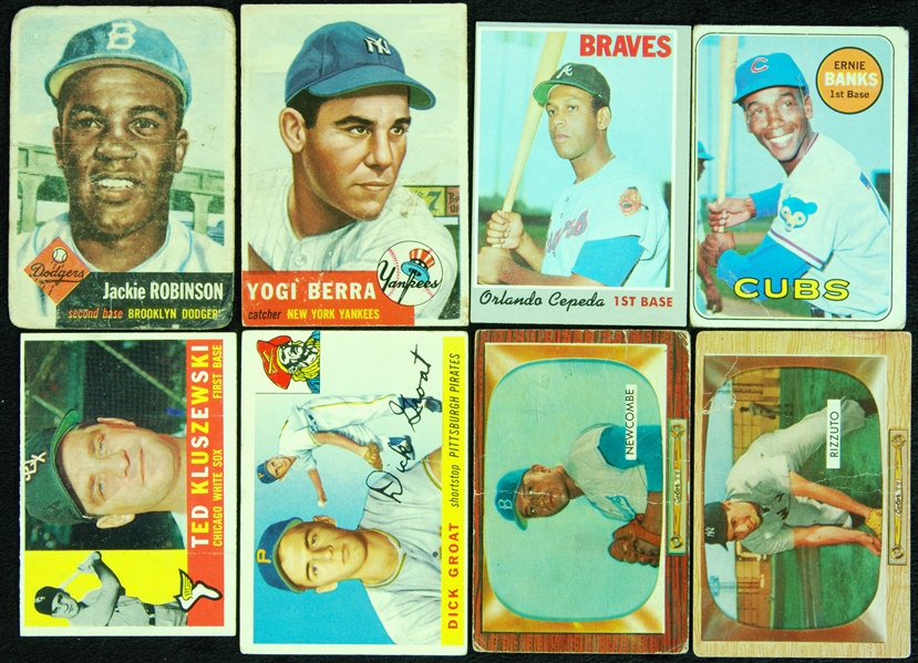 1950’s Topps and Bowman Baseball With HOFers, Stars and Extras (124)