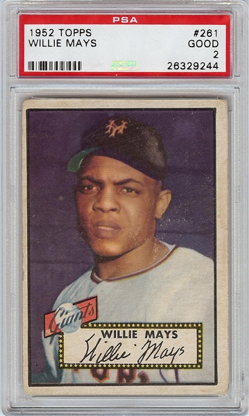 1952 Topps Willie Mays No. 261 PSA 2