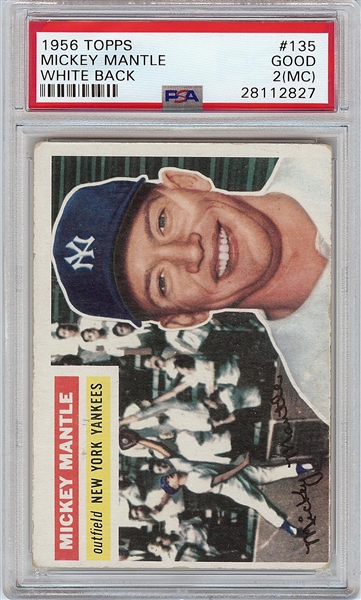 1956 Topps Mickey Mantle No. 135 PSA 2 (MC)