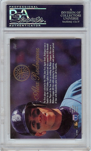 Alex Rodriguez Signed 1994 Flair RC No. 340 (PSA/DNA)