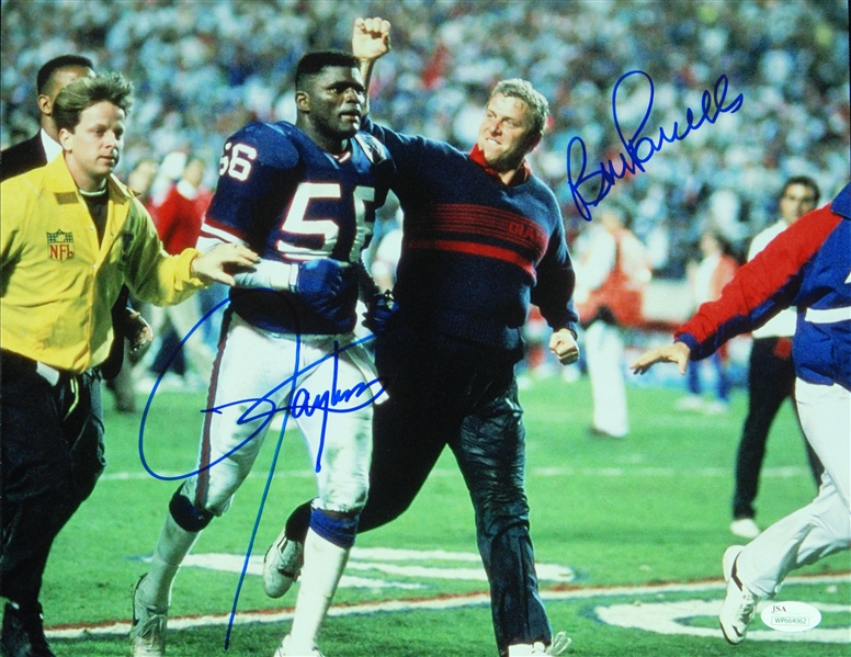 Bill Parcells & Lawrence Taylor Signed 11x14 Photo (JSA)