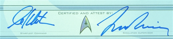 William Shatner & Leonard Nimoy Signed Starfleet Academy Sheet (PSA/DNA)