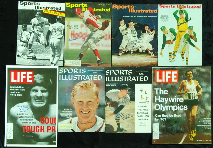 Signed Sports Illustrated & LIFE Magazine Cover Group (8)