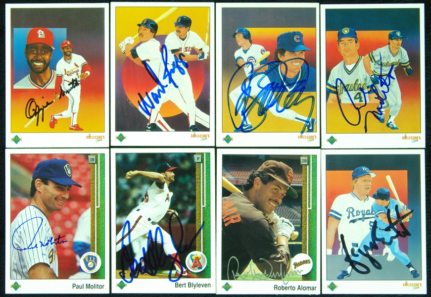 Signed 1989 Upper Deck Near Set with 34 HOFers (710/800)