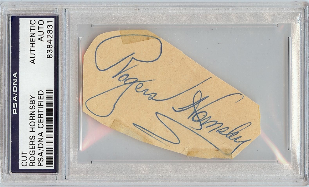 Rogers Hornsby Cut Signature (PSA/DNA)