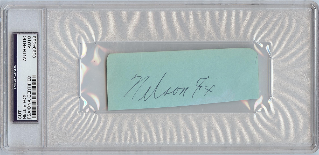 Nellie Fox Cut Signature (PSA/DNA)