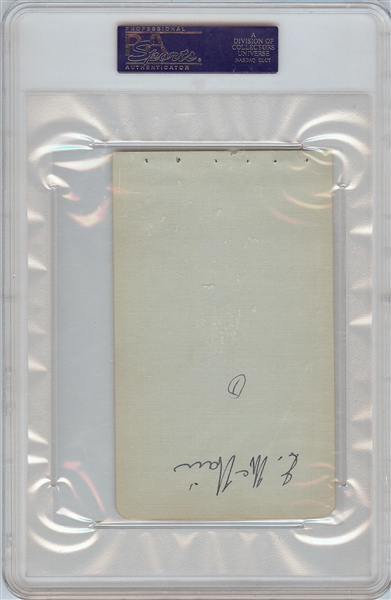 Herb Pennock Signed Album Page (PSA/DNA)