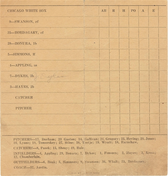 Honus Wagner, Pie Traynor, Lloyd Waner & Others Signed 1934 Scorecard (PSA/DNA)