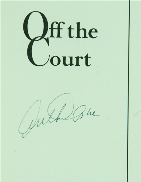 Arthur Ashe Signed Off The Court Book (BAS)