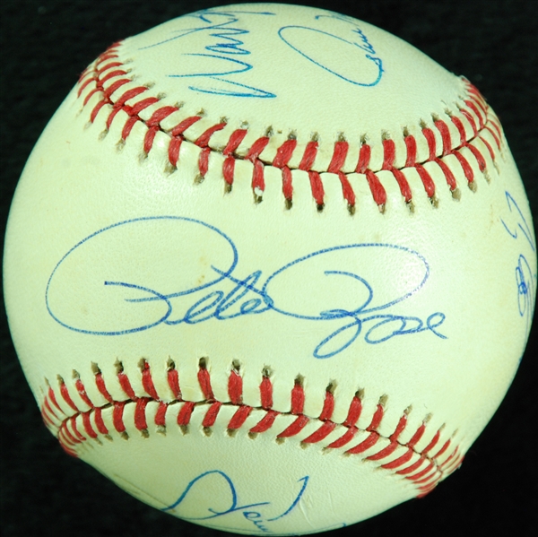 3000 Hit Club Multi-Signed ONL Baseball (8) (BAS)