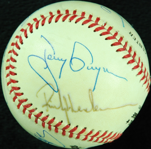 3000 Hit Club Multi-Signed ONL Baseball (8) (BAS)