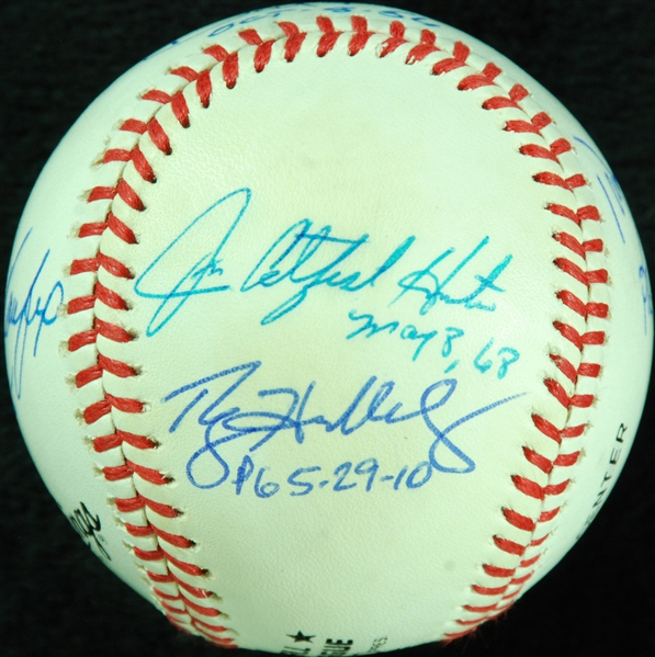 Perfect Game Multi-Signed ONL Baseball (6) with Larsen, Koufax (BAS)