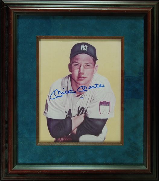 Mickey Mantle Signed 8x10 Framed Photo (JSA)