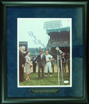 Mickey Mantle Signed 11x14 Framed Photo with Bobby Kennedy Inscribed "1965" (JSA)