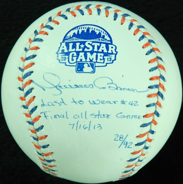 Mariano Rivera Single-Signed 2013 All-Star Game Baseball Last to Wear #42 (28/42) (Steiner)