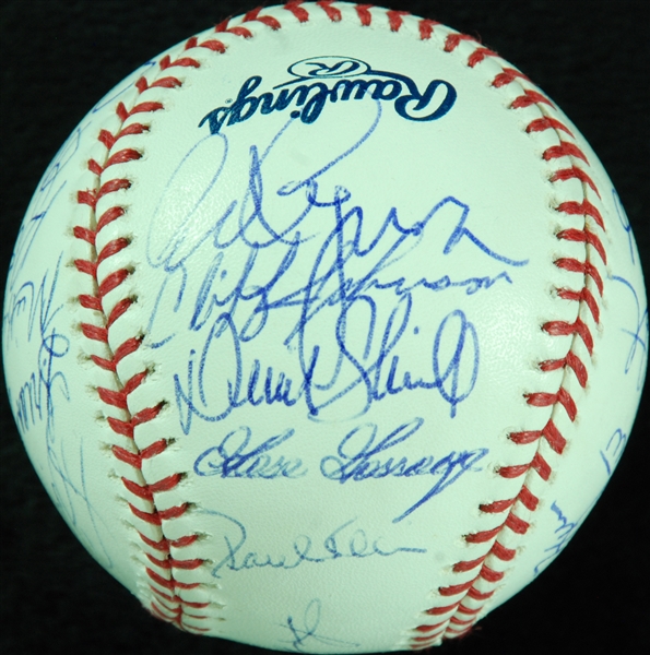 1978 New York Yankees World Champions Reunion Team-Signed OML Baseball (22) (JSA)