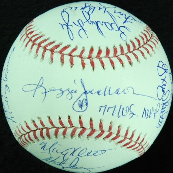 1977-78 New York Yankees Reunion Team-Signed OML Baseball (20) (JSA)