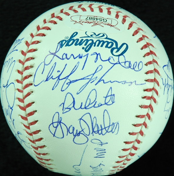 1977-78 New York Yankees Reunion Team-Signed OML Baseball (20) (JSA)