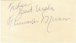 Thurman Munson Signed "Dinner With The Yankees" Ticket (1977) (PSA/DNA)